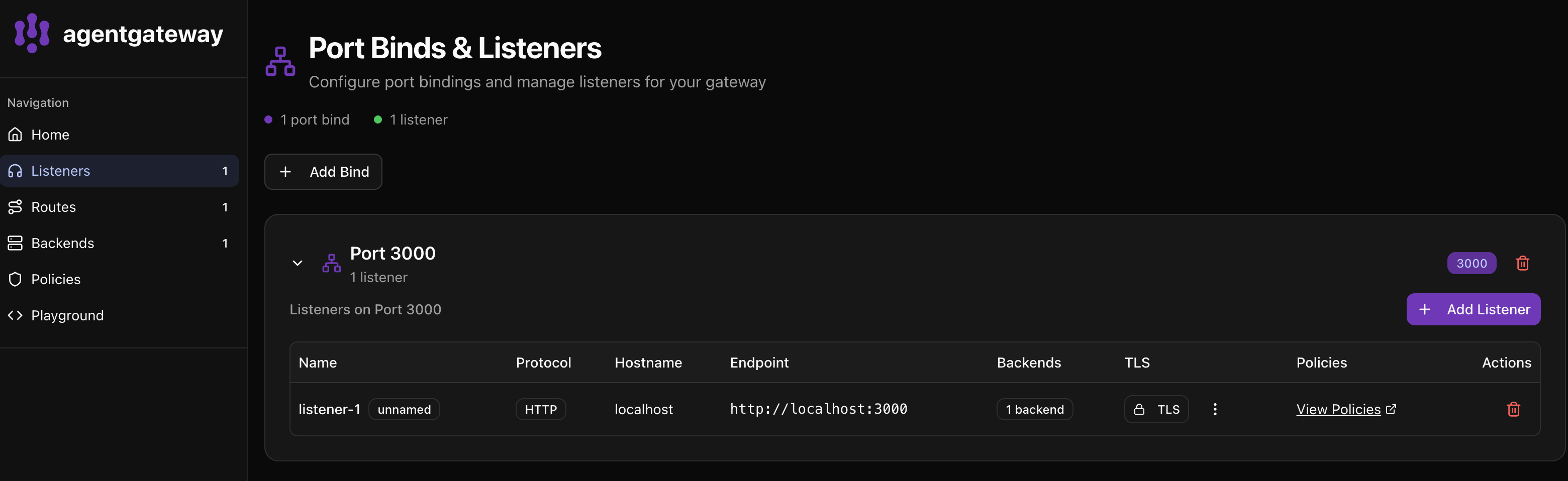 Port Binds & Listeners